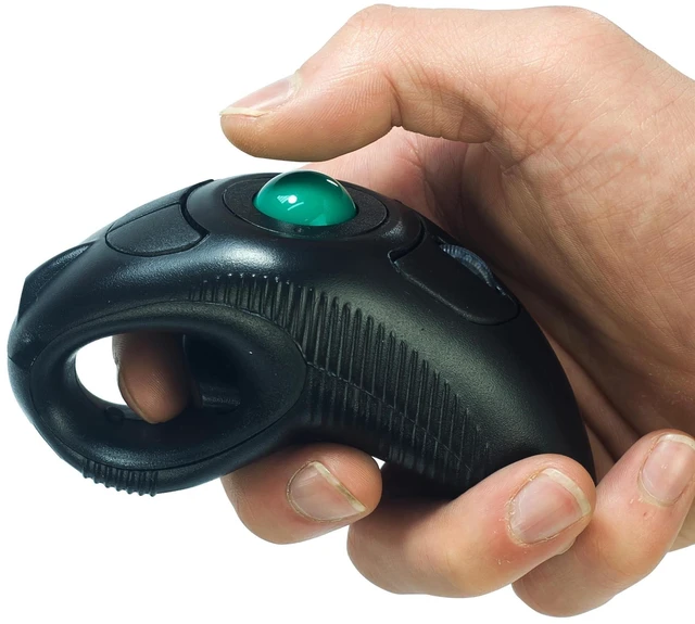 Alt view image 11 of 12 - YUMQUA Finger Handheld Mouse, Trackball Mouse Wireless, 2.4GHz USB Wireless Fingertip with Roller Ball Hand Held Air Mice Track Ball Thumb Ring Mice for PC Laptop Mac Computer