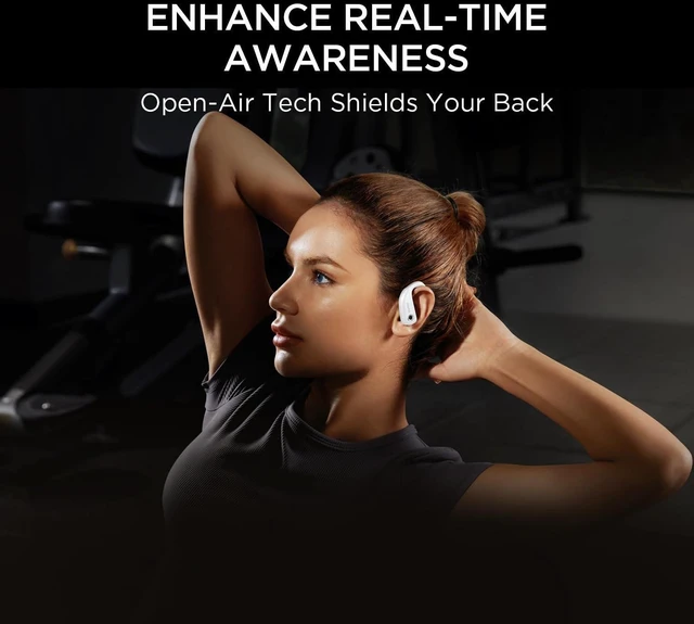 Alt view image 12 of 14 - VoltSync Fit Open Earbuds S50, Open Ear Wireless Headphones Bluetooth 5.3 with 4 Microphone, Earbuds with Earhooks for Sports Running, IPX7, Fast Charging, 38H-Playtime, Preset EQ Via App, White