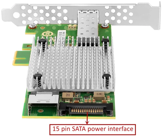 Alt view image 7 of 10 - Euqvos M.2 to 10Gb Ethernet Network Card, Single SFP+ Port, Intel 82599 Chip, M.2 + M Key + SFF 8087, 100/1000/10000 Mbps, with 0.35m(1.1ft) Cable, 10 Gigabit NIC for Windows/Windows Server/Linux