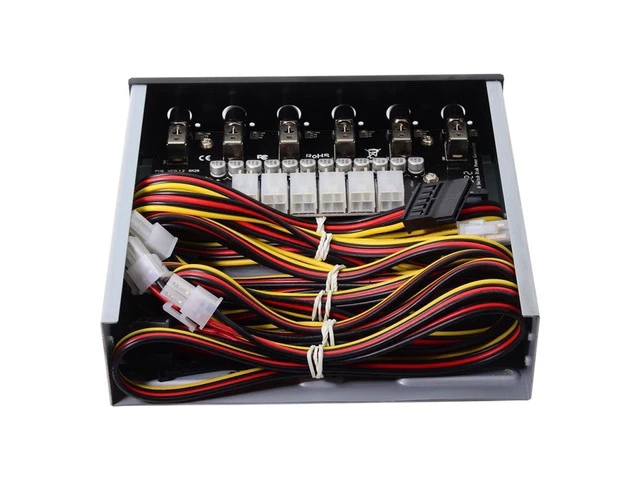 Alt view image 5 of 6 - 6 Ports Hard Disk Control System Intelligent Control Management System HDD SSD Power Switch with 5.25 CD-ROM Bay