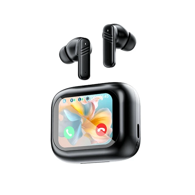 Alt view image 6 of 10 - Active Noise Cancelling Earbuds ANC with Smart Touch Screen, Blue Tooth Ear Buds Earphones for iPhone Android TWS True Wireless Bluetooth Earbuds, Sports Workout Gym Running In Ear Headphones for Men