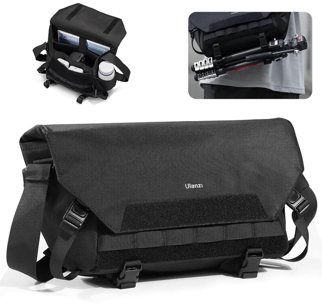 Alt view image 8 of 14 - VoltSync BC08 Sling Camera Case with Tripod Holder, Small Compact Camera Tactical Shoulder Bags for DSLR/SLR/Mirrorless Cameras, Water-Resistant Crossbody Bag Women Men, Black
