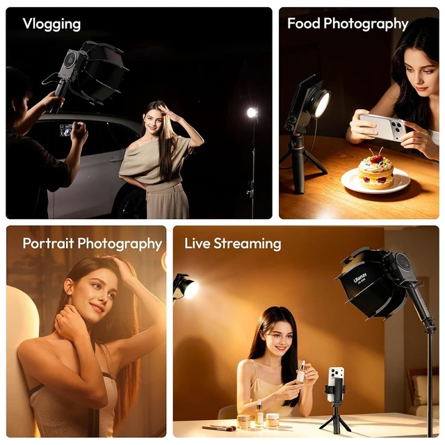 Alt view image 12 of 12 - VoltSync C01 100W COB Video Light Bi-Color 2700K-6500K Continuous Output Lighting 14500 Lux Portable LED Light Supports PD 3.0 Fast Charge Mini Bowens Mount for Studio Outdoor TVC & Live Stream