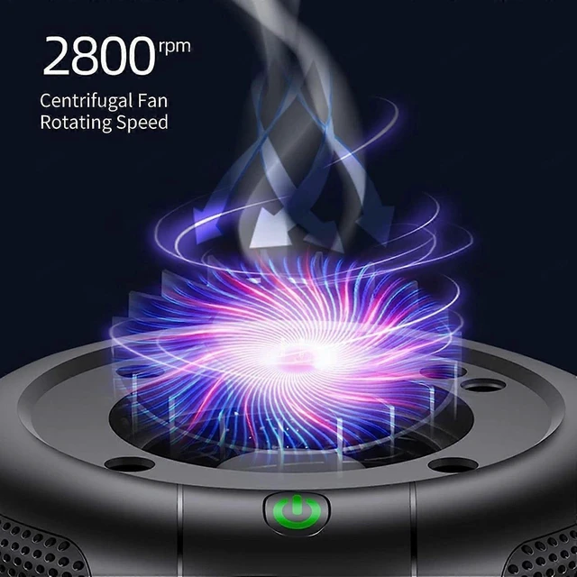 Alt view image 9 of 10 - Ecocleanpath Solar & USB Air Purifier, 1200mAh Battery, Dual Mode for Car & Desktop, 3-Stage Filtration, 26dB Quiet