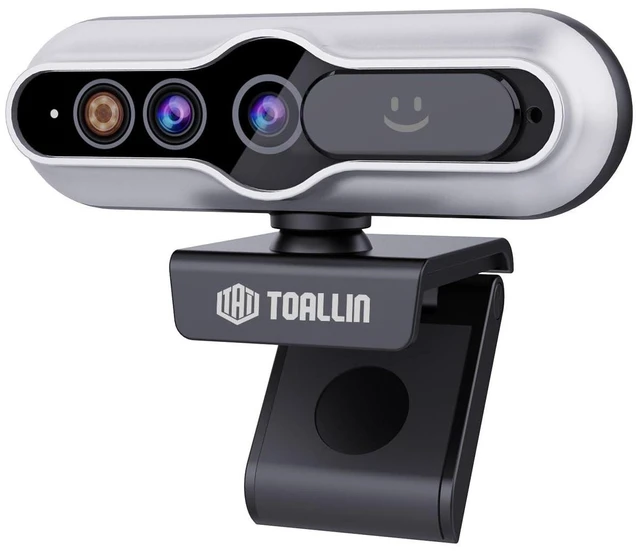 Alt view image 11 of 12 - TOALLIN 2K QHD Webcam with Windows Hello, Facial Recognition Web Camera, 5 Million Pixels, Auto-Focus Computer Camera, USB Webcam with Microphone & Privacy Shutter