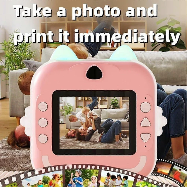Alt view image 8 of 10 - Ecocleanpath Kids Instant Print Camera - 1080P HD, 2.4" LCD, 32G SD Card, Rechargeable (Green)
