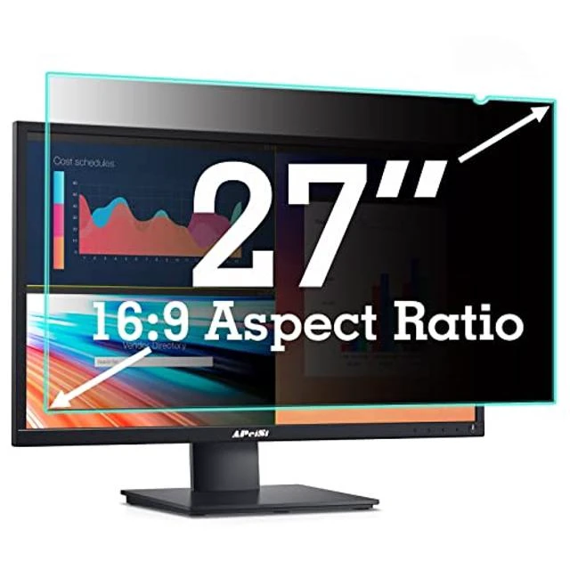 Alt view image 6 of 10 - APeiSi 27 Inch Computer Privacy Screen Filter for 16:9 Widescreen Monitor - Privacy Filter,Anti-Glare and Anti-Blue light Screen Protector