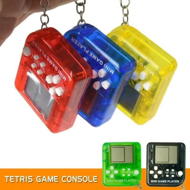 Alt view image 7 of 12 - Mini Console Game Machine Children's Handheld Nostalgic Portable Mini Tetris Game Console Keychain LCD Toy Backpack Decor