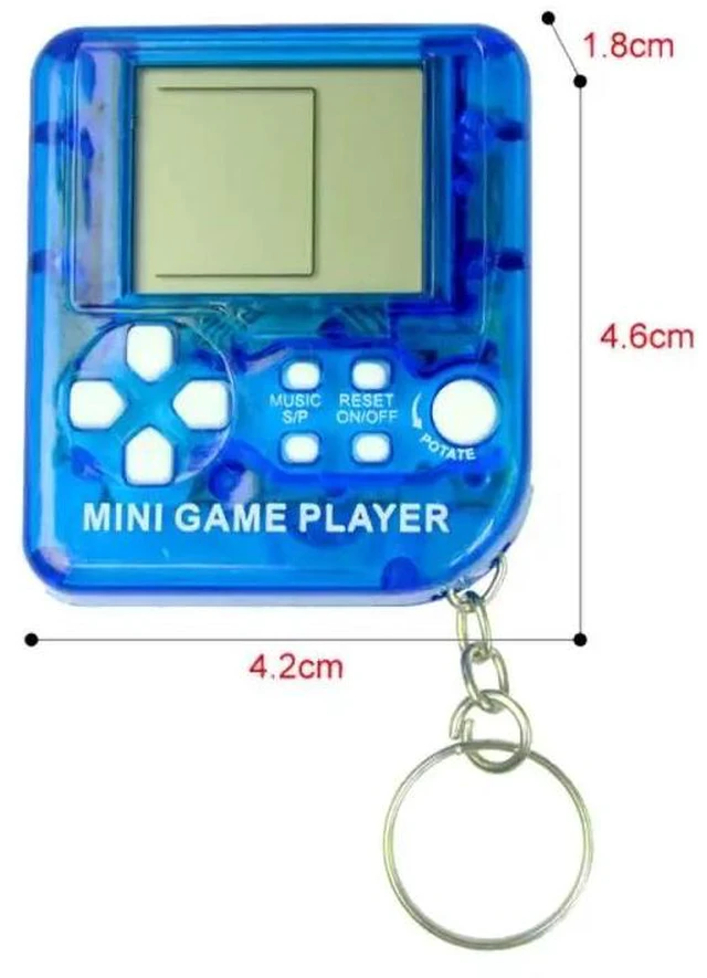 Alt view image 9 of 12 - Mini Console Game Machine Children's Handheld Nostalgic Portable Mini Tetris Game Console Keychain LCD Toy Backpack Decor
