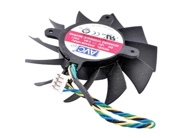 Alt view image 6 of 6 - DASA0815R2U 12V 0.60A EVGA GTX550 GTX450 public version graphics card fan