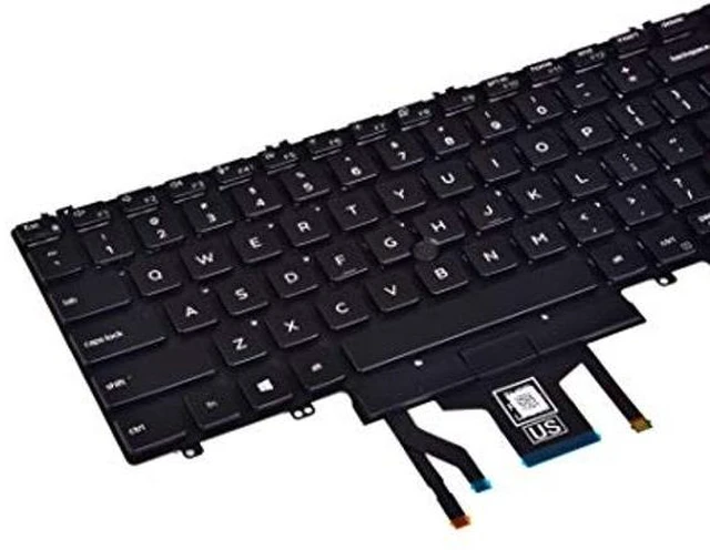 Alt view image 7 of 8 - Replacement Keyboard for Dell Latitude 5500 5501 5510 5511, Precision 3540 3541 3550 3551 Series Laptop with Backlit with Pointer US Layout P/N: 0MMH7V NSK-EX0BC PK132FA1B00