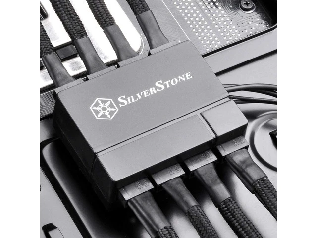 Alt view image 10 of 14 - SilverStone Technology Silverstone 8-Port PWM Fan Hub/Splitter for 4-Pin & 3-Pin Fans* in Black SST-CPF04-USA (Newest Version)
