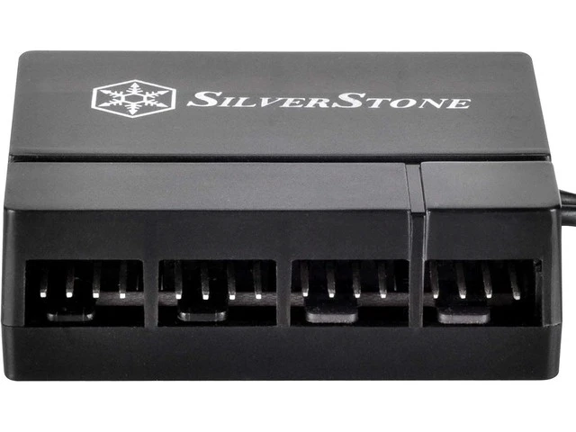Alt view image 11 of 14 - SilverStone Technology Silverstone 8-Port PWM Fan Hub/Splitter for 4-Pin & 3-Pin Fans* in Black SST-CPF04-USA (Newest Version)