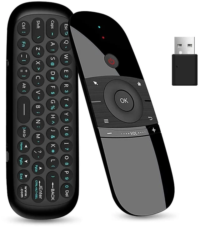Alt view image 11 of 12 - WeChip W1 Universal TV Remote Air Mouse, Wireless Keyboard Fly Mouse 2.4GHz Connection Air Remote Keyboard Mouse for Android TV Box/PC/Smart TV/Projector/HTPC/All-in-one PC/TV (w1)