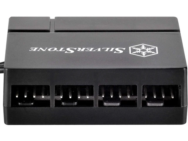 Alt view image 13 of 14 - SilverStone Technology Silverstone 8-Port PWM Fan Hub/Splitter for 4-Pin & 3-Pin Fans* in Black SST-CPF04-USA (Newest Version)