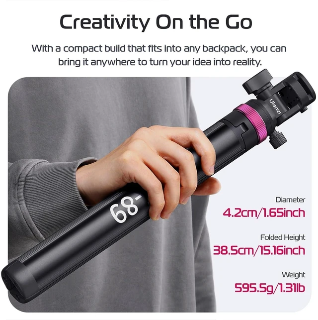 Alt view image 12 of 14 - VoltSync MT-89 Extendable Tripod Aluminum, 82" Portable Adjustable Light Stand with 1/4" Screw Quick Release, Camera Phone Tripod for Camera Video Light Smartphone, Lightweight for Travel,Up Load 2.2L