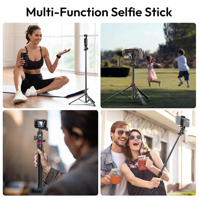 Alt view image 14 of 14 - VoltSync MT-89 Extendable Tripod Aluminum, 82" Portable Adjustable Light Stand with 1/4" Screw Quick Release, Camera Phone Tripod for Camera Video Light Smartphone, Lightweight for Travel,Up Load 2.2L