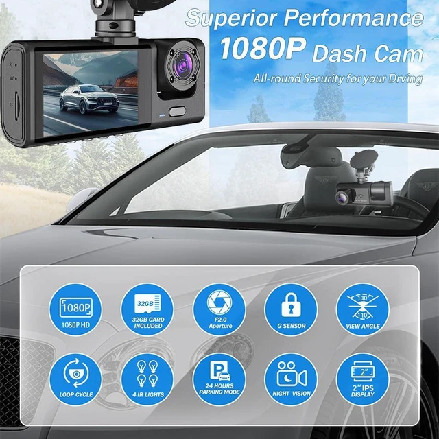 Alt view image 6 of 8 - QURO Smart Car Dash Cam With IPS Touch Screen Hidden DVR Recorder Super Night Vision GPS Navigation Motion Detection Camera