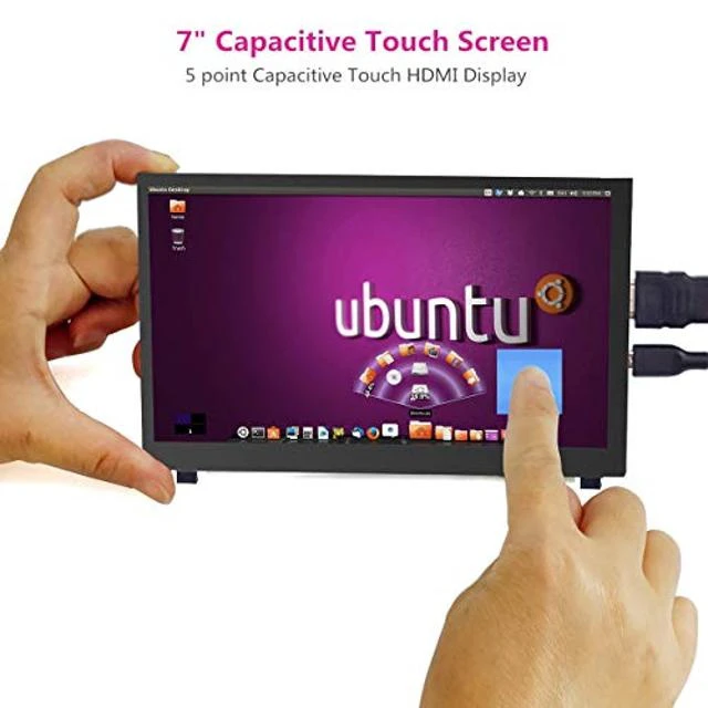 Alt view image 7 of 10 - ELECROW Raspberry Pi Monitor 7 Inch Touchscreen IPS Display 1024x600 USB Powered HDMI Monitor for Raspberry Pi Banana Pi BB Black Jetson Nano Win PC