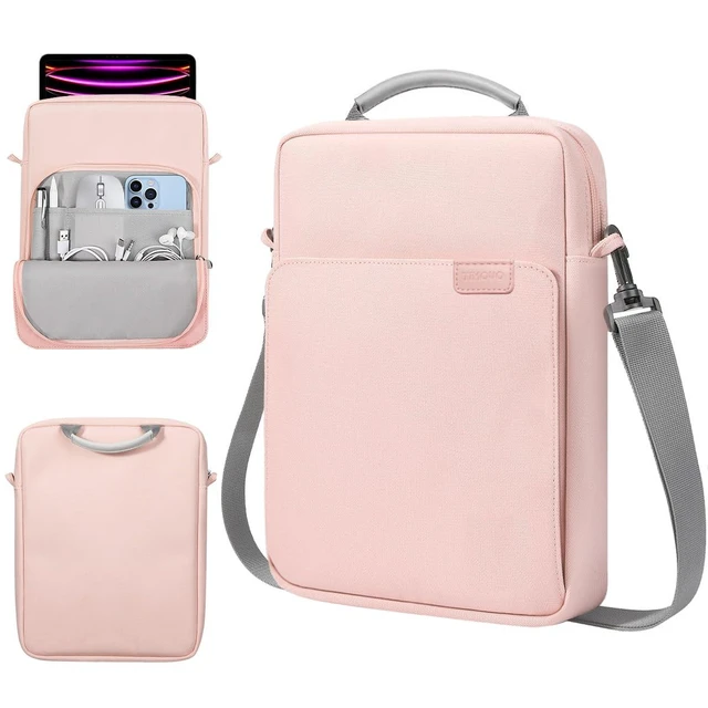 Alt view image 6 of 10 - TiMOVO 13 Inch Tablet Sleeve Handbag with Shoulder Strap for iPad Air 13" M3 2025, iPad Pro 13", iPad Pro 12.9", Galaxy Tab S9+/S9 Plus/S10+/S10 Plus/S9 FE+/S9 FE Plus 12.4", Pink