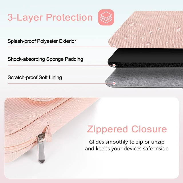 Alt view image 10 of 10 - TiMOVO 13 Inch Tablet Sleeve Handbag with Shoulder Strap for iPad Air 13" M3 2025, iPad Pro 13", iPad Pro 12.9", Galaxy Tab S9+/S9 Plus/S10+/S10 Plus/S9 FE+/S9 FE Plus 12.4", Pink