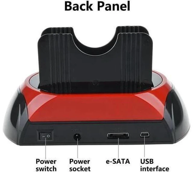 Alt view image 12 of 14 - Hard Drive Docking Station For SATA & IDE, USB to 2.5" 3.5" SATA IDE Dual bay External Enclosure, All in 1 Card Reader XD/TF/MS/CF/ SD card, USB Hub function. for 2.5" 3.5 IDE SATA I/II/III HDD