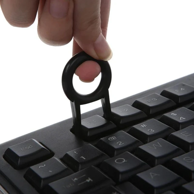 Alt view image 10 of 12 - Mechanical Keyboard Keycap Puller Remover for Keyboards Key Cap Fixing ToolBlack