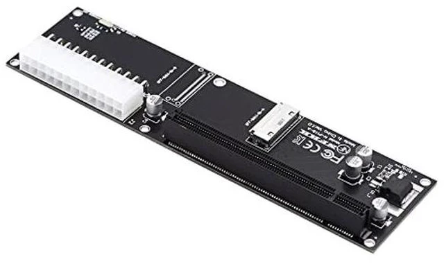 Alt view image 6 of 10 - Cablecc Oculink 8X SFF-8612 8611 to PCI-Express PCIE 16x Adapter with ATX 24pin Power Port for Mainboard Graphics Card