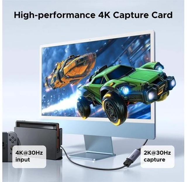 Alt view image 8 of 10 - UGREEN 2K@30Hz Video Capture Card 4K Input HDMI to USB 3.0 A and USB C Capture, 1080P 60FPS with Low Latency Capture Card for Streaming Game Recording Compatible with Switch 2/Xbox/PS4/PS5/PC/Camera