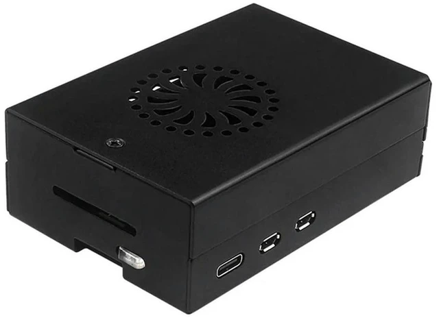 Alt view image 9 of 11 - For Raspberry Pi 5 Aluminum Alloy Shell Active And Passive Cooling Radiator Enclosure Metal Case For Rpi 5