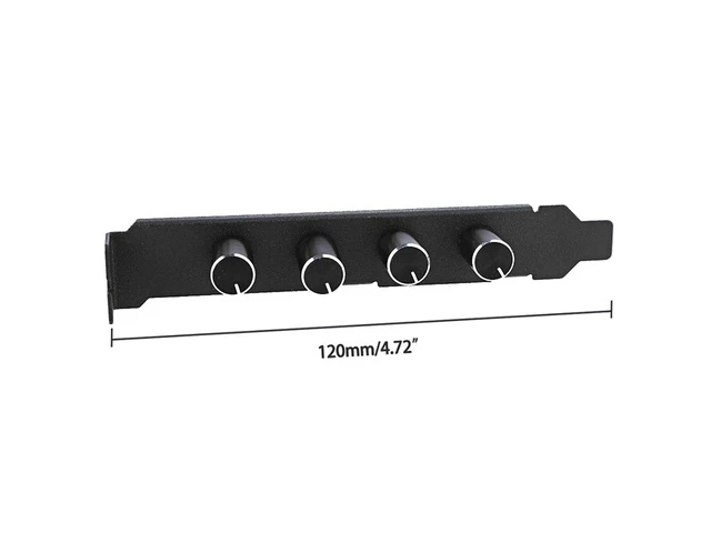Alt view image 7 of 10 - PC 8 Channels Fan Hub 4 Knob Cooling Fan Speed Controller for CPU Case HDD Vga Pwm Fan Pci Bracket Power By 12V Fan Con