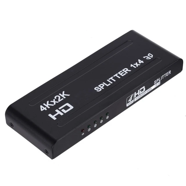 Alt view image 4 of 6 - 4K2K 1x4 HDMI-compatible Cable Splitter HD 1080P Video Switcher Adapter 1 Input 4 Output Port Hub for Xbox PS4 DVD PC Laptop TV