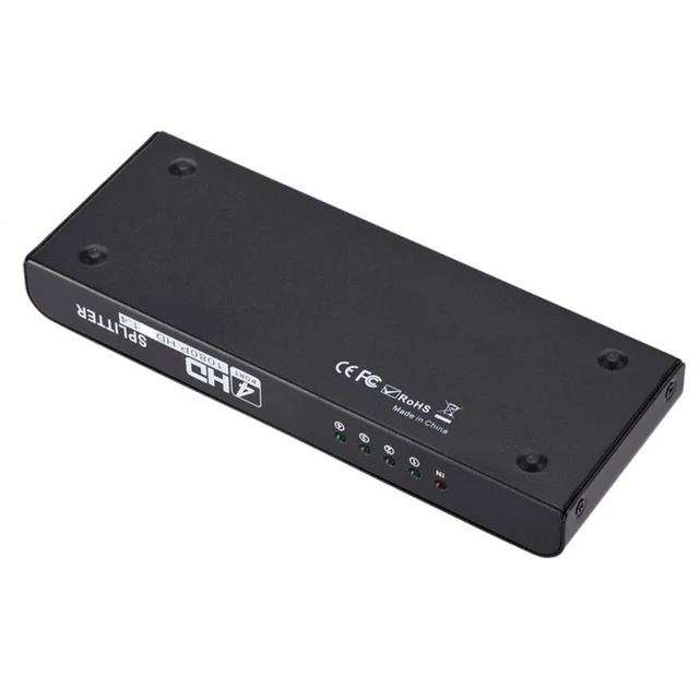 Alt view image 6 of 6 - 4K2K 1x4 HDMI-compatible Cable Splitter HD 1080P Video Switcher Adapter 1 Input 4 Output Port Hub for Xbox PS4 DVD PC Laptop TV