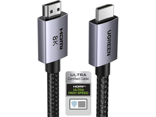 Alt view image 8 of 14 - UGREEN 8K HDMI 2.1 Cable 48Gbps 10FT, Certified Ultra High Speed HDMI Cord Aluminum, 4K@240Hz 120Hz 10K 8K@60Hz, HDCP 2.2&2.3, eARC HDR 10 Dolby Compatible with PS5/Blu-ray/Roku TV/Switch 2/Mac mini