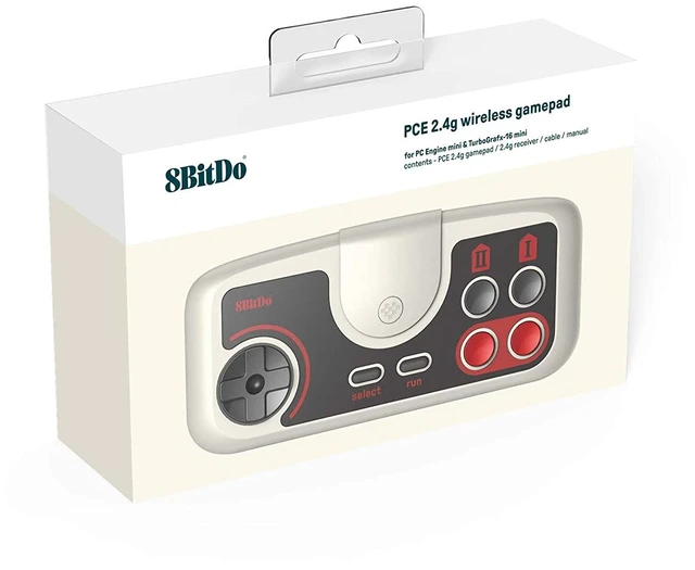 Alt view image 8 of 14 - 8Bitdo PCE 2.4G Wireless Gamepad for PC Engine Mini, PC Engine CoreGrafx Mini, TurboGrafx-16 Mini & Nintendo Switch (PCE Edition)