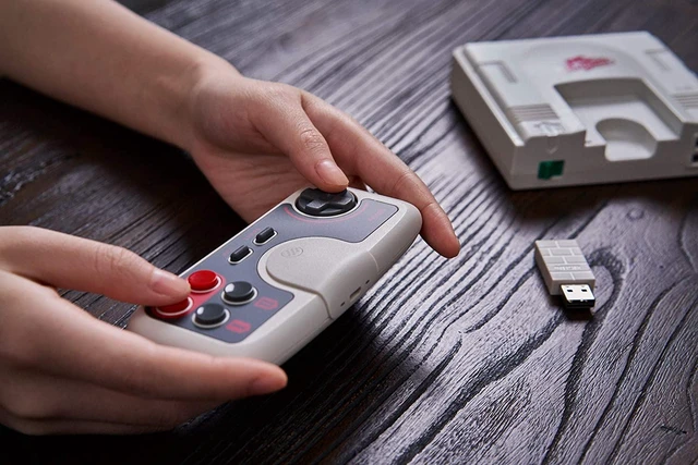 Alt view image 13 of 14 - 8Bitdo PCE 2.4G Wireless Gamepad for PC Engine Mini, PC Engine CoreGrafx Mini, TurboGrafx-16 Mini & Nintendo Switch (PCE Edition)