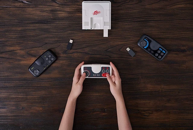 Alt view image 14 of 14 - 8Bitdo PCE 2.4G Wireless Gamepad for PC Engine Mini, PC Engine CoreGrafx Mini, TurboGrafx-16 Mini & Nintendo Switch (PCE Edition)