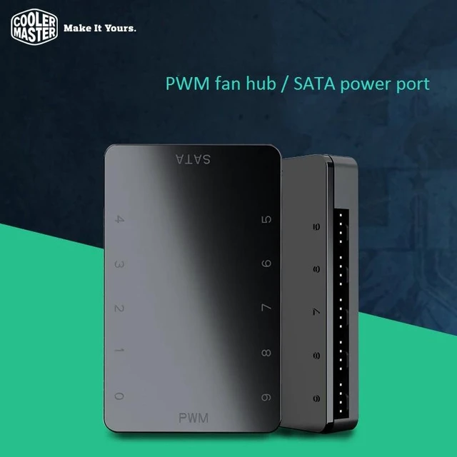 Alt view image 6 of 10 - 1 to 10 4PIN SATA PWM CPU Cooler Case Cooling Fan Cable Hub Splitter Adapter Magnet adsorption