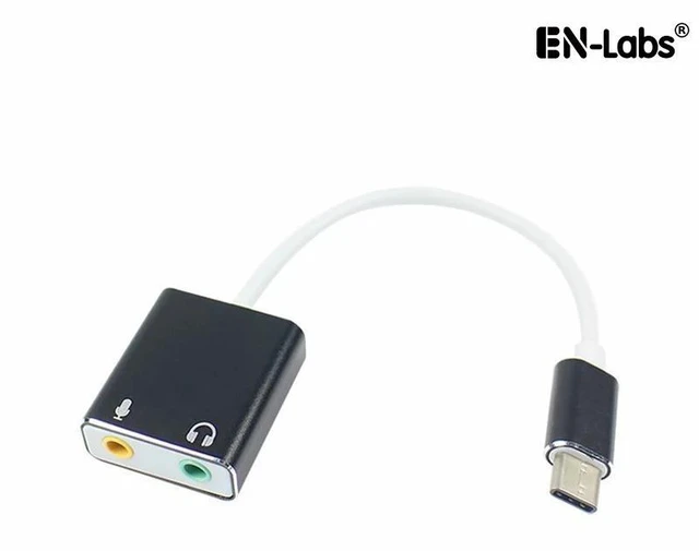 Alt view image 7 of 9 - 7.1 External Type C USB Sound Card for Macbook Pro Air, USB C to 3.5mm Audio Jack Headphone Mic Sound Adapter for PC, Smartphone