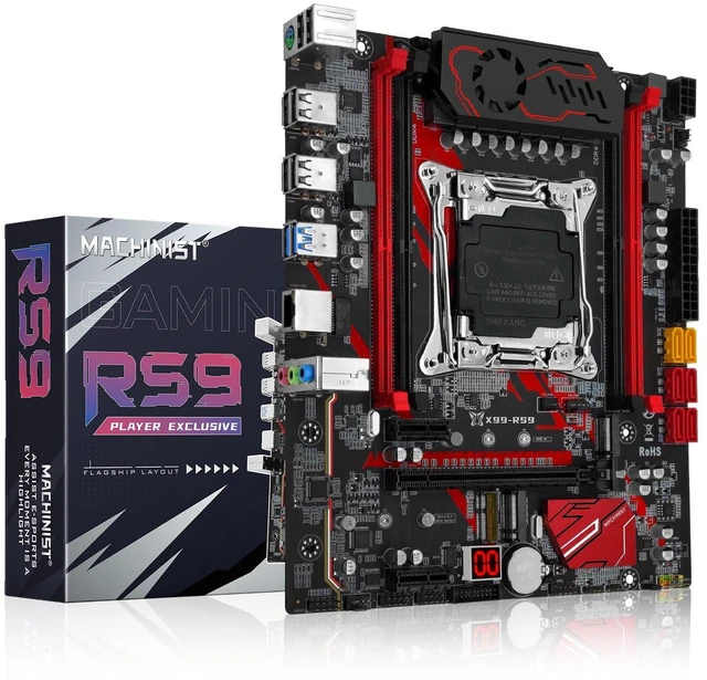 Alt view image 6 of 10 - MACHINIST X99 RS9 Server Motherboard LGA 2011-V3 Motherboard for Intel Xeon E5 V3/V4 and Core i7 5th/6th gen Series Processors, DDR4 Max 128GB, SATA 6Gbps, Gigabit LAN, NVME M.2, WiFi M.2, SATA 6Gbps