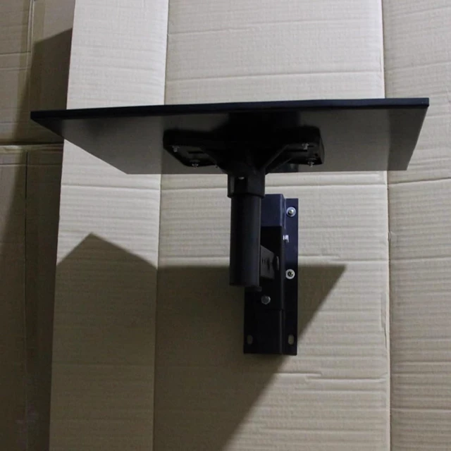 Alt view image 9 of 10 - Projector Stand Projector Bracket Wall Mounted with Tray Training Universal Pan Tilt Adjustment Shelf Meeting Projector Shelf Projector Mount for Wall