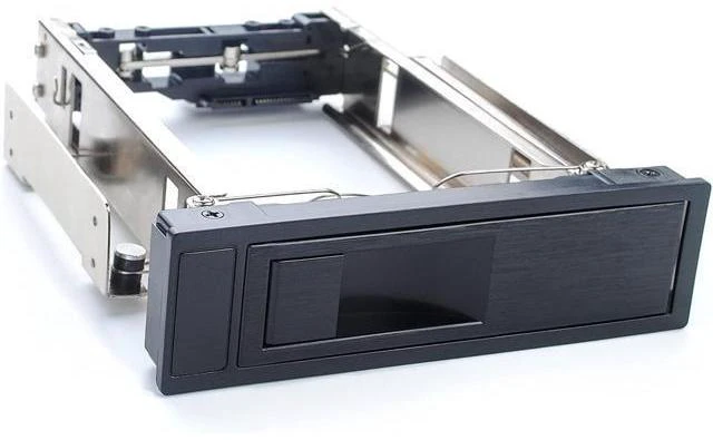 Alt view image 10 of 14 - VoltSync 5.25 Trayless Mobile Rack CD-ROM 3.5 inch Internal SATA Hard Drive SSD Adapter