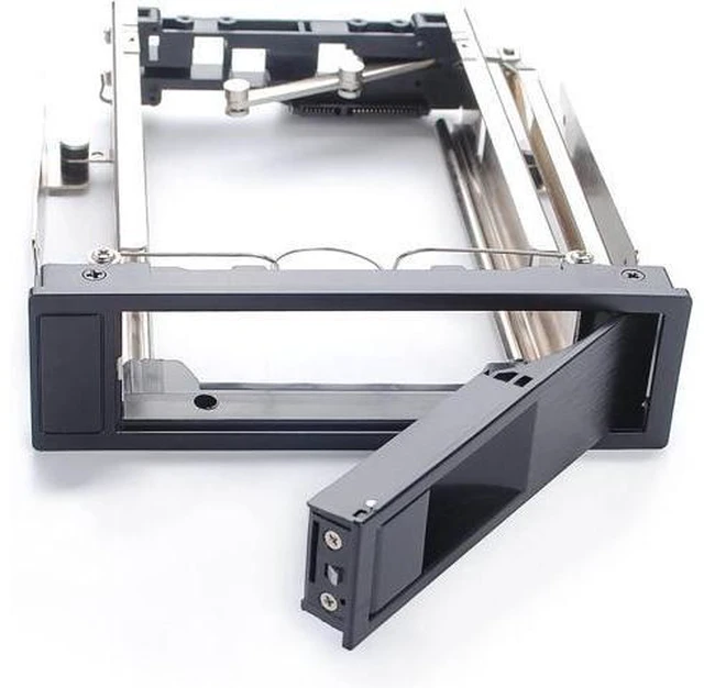 Alt view image 8 of 14 - VoltSync 5.25 Trayless Mobile Rack CD-ROM 3.5 inch Internal SATA Hard Drive SSD Adapter