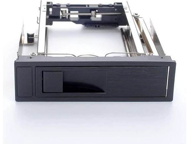 Alt view image 9 of 14 - VoltSync 5.25 Trayless Mobile Rack CD-ROM 3.5 inch Internal SATA Hard Drive SSD Adapter