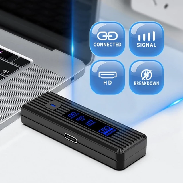 Alt view image 9 of 14 - HDTV-Compatible Extender 1080P 60hz Video Auditory Streaming from Laptop to Monitor Projector Low Latency HDTV-Compatible Transmit and Receiver