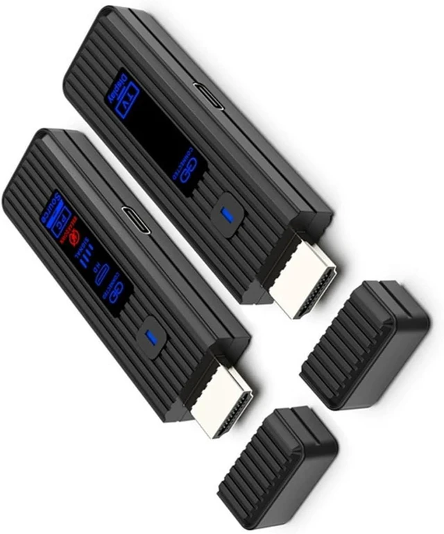 Alt view image 10 of 14 - HDTV-Compatible Extender 1080P 60hz Video Auditory Streaming from Laptop to Monitor Projector Low Latency HDTV-Compatible Transmit and Receiver