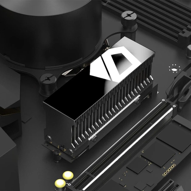 Alt view image 2 of 2 - Aluminum Alloy M.2 Ssd Heat Sink Pci-e 4.0 M.2 Ssd Heat Radiator Thermal Pads M.2 Heatsink Cooler Passive Computer Accessories