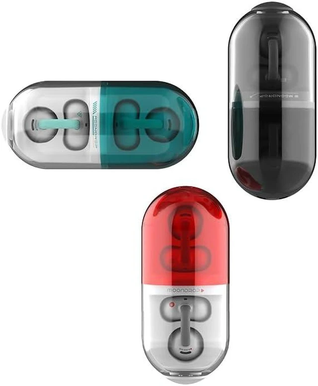 Alt view image 8 of 12 - Moondrop Pill Open Ear Headphones OWS Hanging Earphones IPX4 Ear Clip Wireless Earbuds (Red)