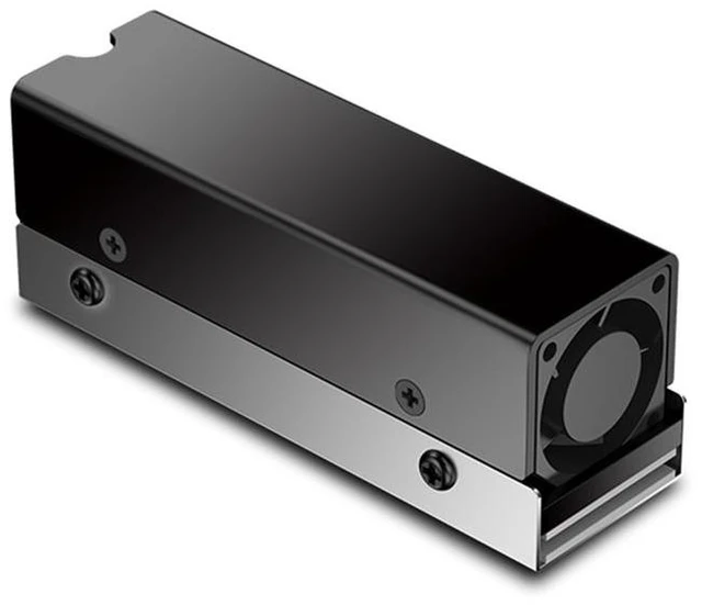 Alt view image 13 of 13 - M.2 SSD NVMe Heat Sink M2 2280 Solid State Disk Air Circulation Radiator with Fan Aluminum Heatsink Thermal Pad Cooler