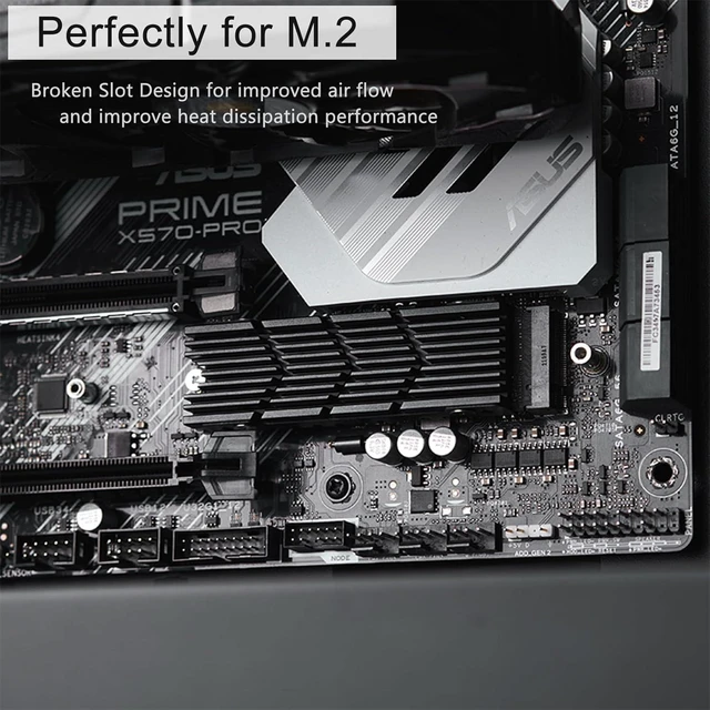 Alt view image 14 of 14 - JVFYI M.2 2280 SSD Heatsink for PS5 & PC, NVMe Cooler with Thermal Pad for Samsung 990/980/970, WD SN850/SN770, Seagate FireCuda 530
